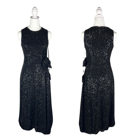 Mac Duggal Sequin Sheath Dress 2 Black NWT - Picture 2 of 9